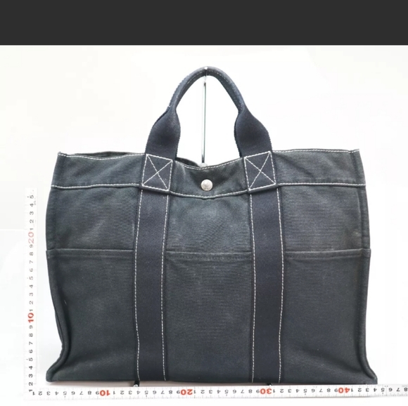 Hermes Black Fourretout Large Tote 